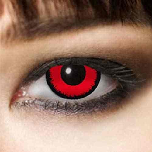 lentes de contacto rojo para halloween