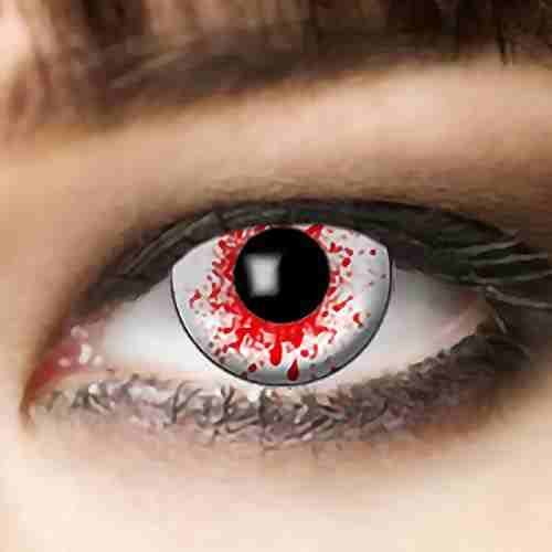 lentillas rojas para Halloween