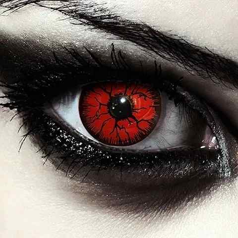 lentillas para Hallowen rojas y negras