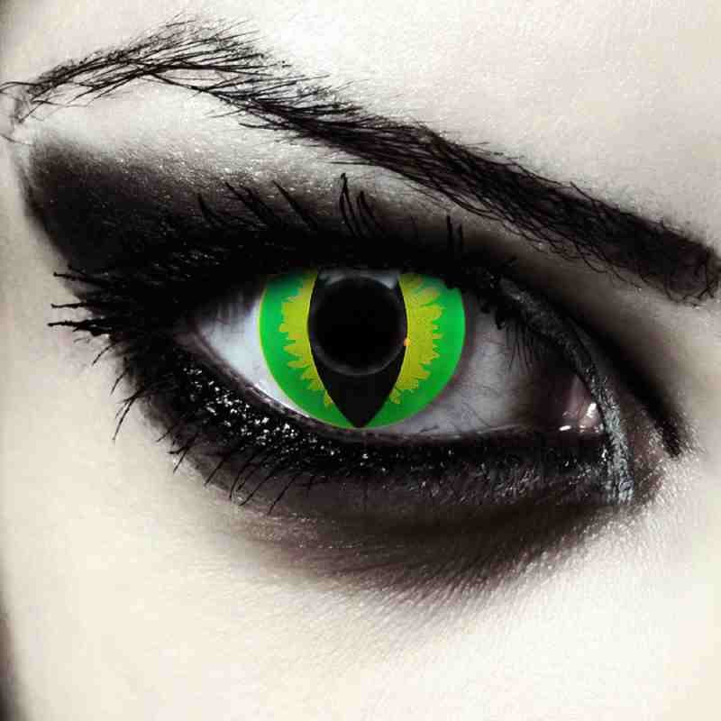 lentillas verdes halloween